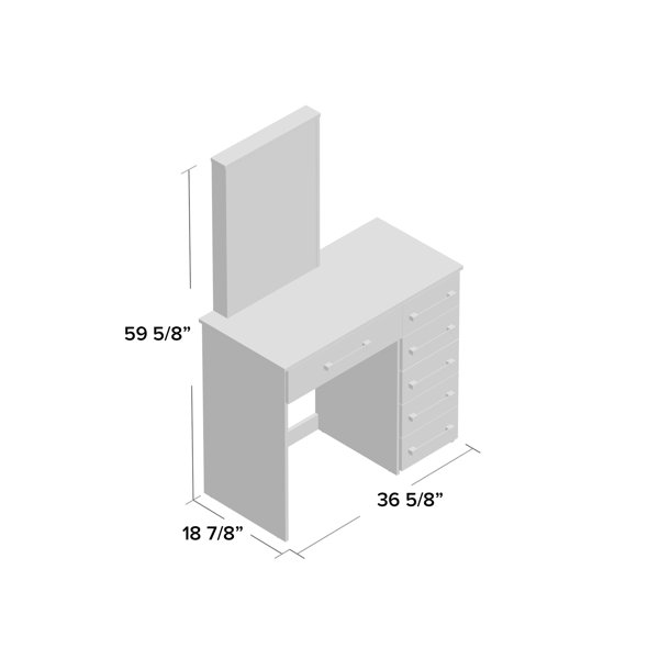 Latitude Run® Jocelyne Dressing Vanity with Mirror & Reviews Wayfair